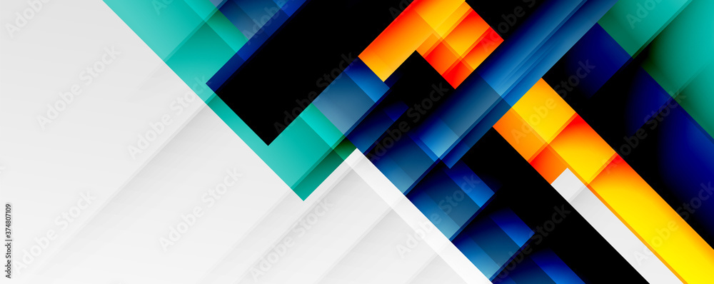 Geometric abstract backgrounds with shadow lines, modern forms, rectangles, squares and fluid gradients. Bright colorful stripes cool backdrops Geometric abstract backgrounds with shadow lines, modern forms, rectangles, squares and fluid gradients. Bright colorful stripes cool backdrops