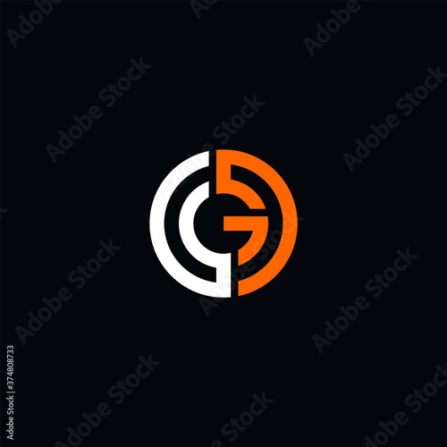 initial OG logo vector abstract
