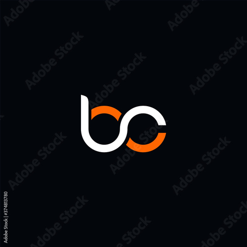 initial letter logo cb, bc, b inside c rounded lowercase