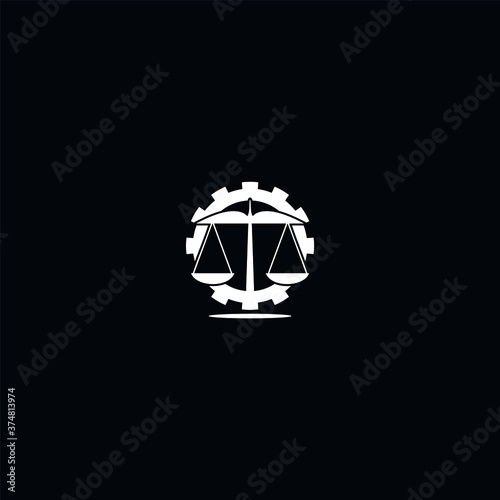 Law office logo set with scales of justice, illustrations. Act, principle, legal icon design. Vector vintage attorney, advocate labels, juridical firm badge.
