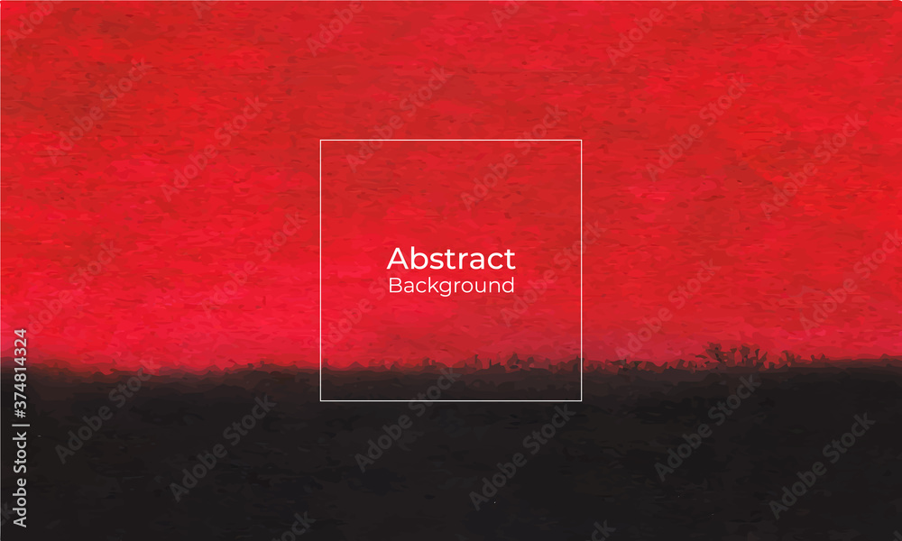 Obraz premium Black and red watercolor abstract background