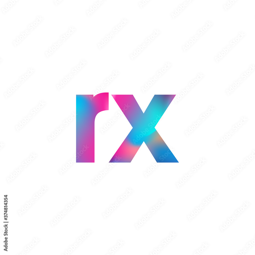 Initial Letter RX Logo Lowercase colorful design, Modern and Simple ...