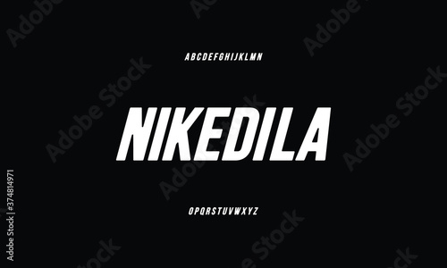 Typeface design vector. Uppercase bold font set. Sport  and outdoor typography.