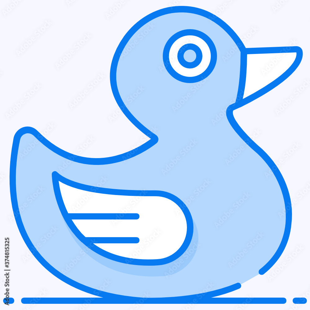 Kids rubber plaything, flat icon of duck toy vector design
Kids rubber plaything, flat icon of duck toy vector design