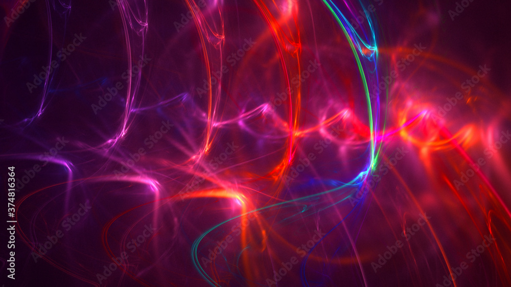 3D rendering abstract multicolor fractal light background 3D rendering abstract multicolor fractal light background