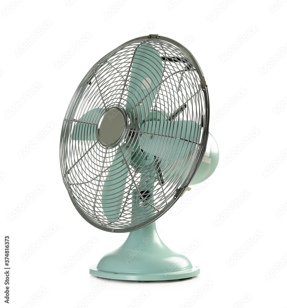 Electric fan isolated on white. Summer heat Electric fan isolated on white. Summer heat