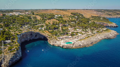 Fotografija Zinzulusa cave on the Adriatic Coast of Puglia, Castro Marina, region Puglia in South Italy
