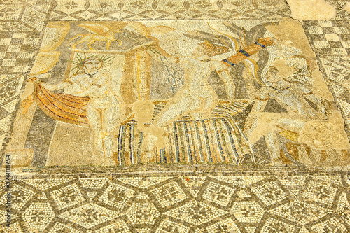 Mosaicos de la casa de Venus,"el baño de Diana".Ciudad Romana de Volubilis(II d.c.).Marruecos.