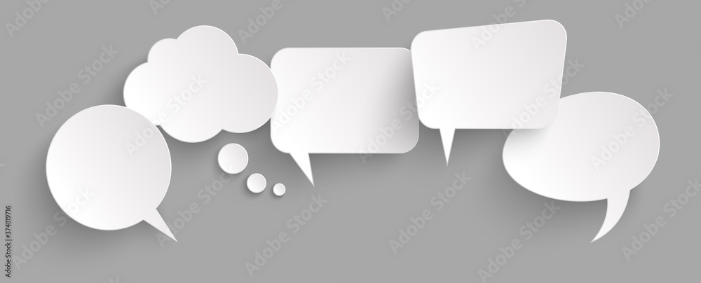 sticker speech bubbles with shadow sticker speech bubbles with shadow