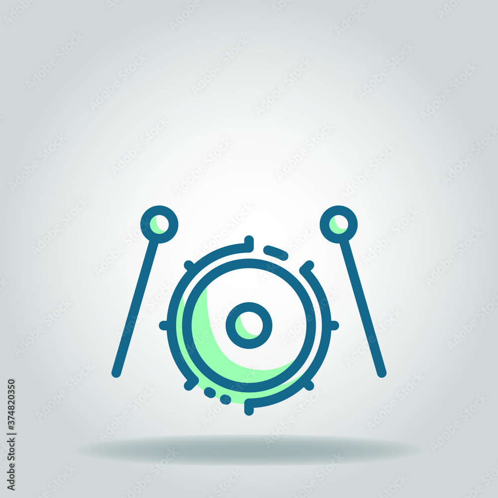 drum icon or logo in twotone
drum icon or logo in twotone