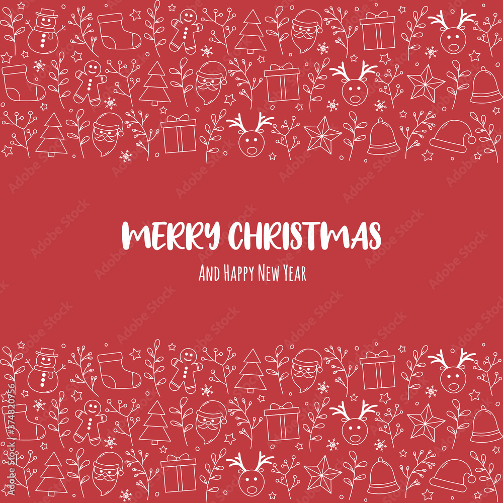 Christmas background with festive decorations and wishes. Design of Xmas greeting card. Vector Christmas background with festive decorations and wishes. Design of Xmas greeting card. Vector