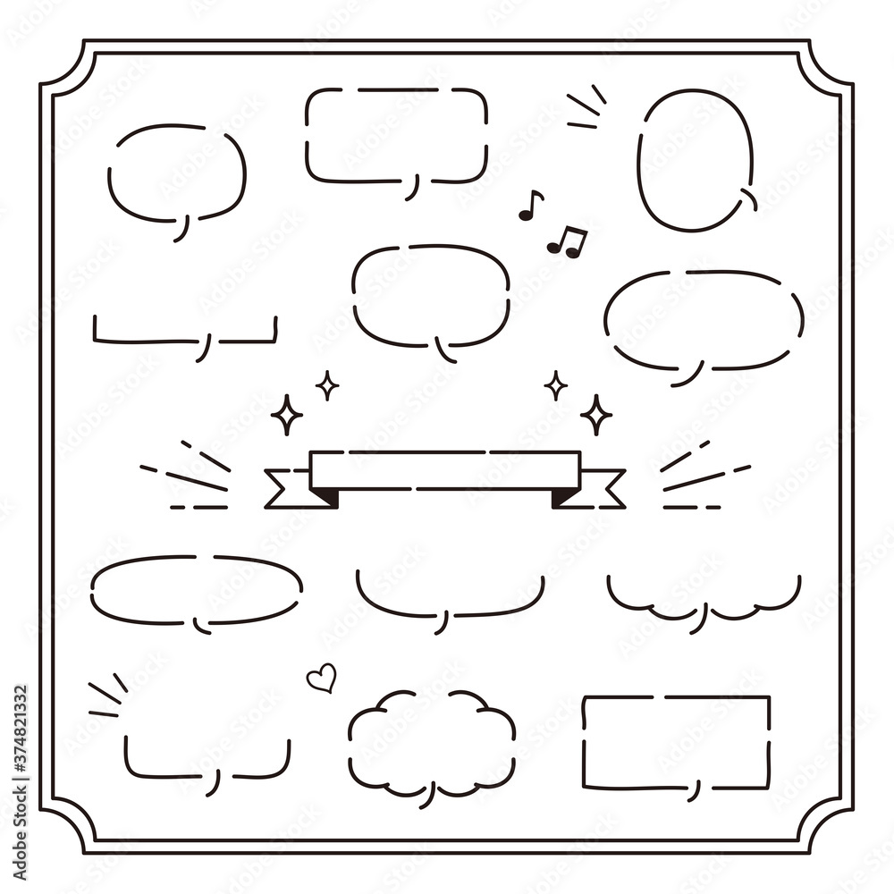 シンプル 線画 吹き出し イラスト素材 Vector Eps Stock Vector Adobe Stock