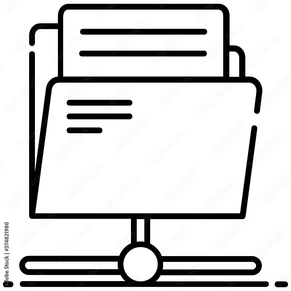 Shared folder icon design, conceptual vector of data sharing Shared folder icon design, conceptual vector of data sharing