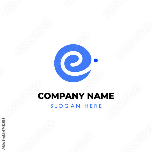 Letter e logo vector for technology, e course, internet, etc.