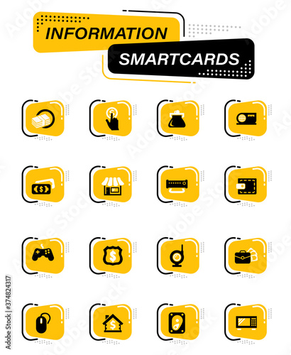 Pawn shop icons set