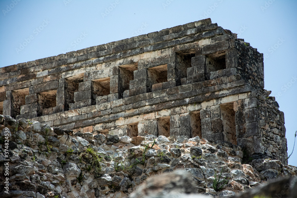 Grecas edificio Maya, Uxmal, México