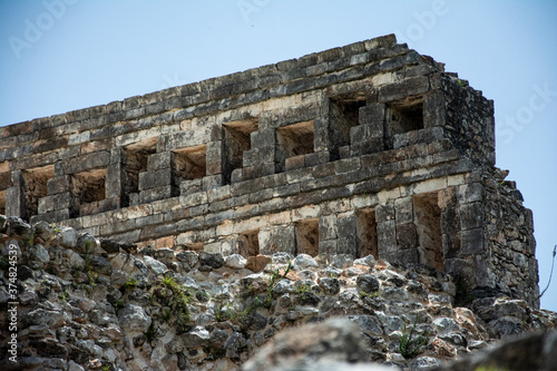 Grecas edificio Maya, Uxmal, México