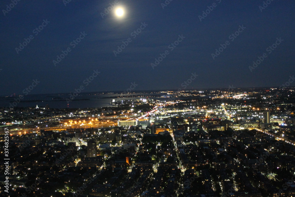 Naklejka premium Boston at night