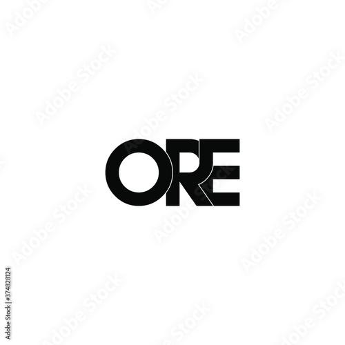 ore letter original monogram logo design