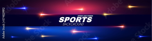 Abstract sport background with motion elements. Dynamic light effect.