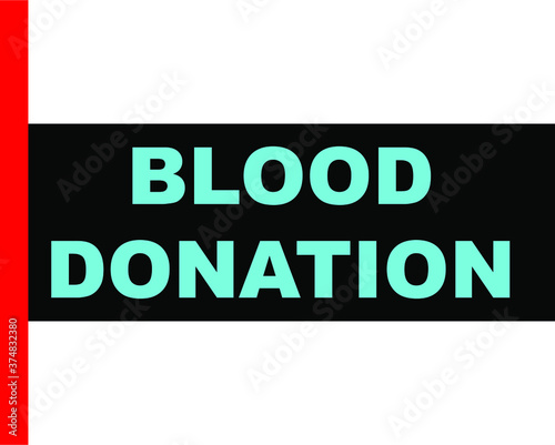 Black Vector Banner blood donatio photo