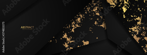 abstract black gold texture sports Vector illustration. geometric background. Modern shape concept.