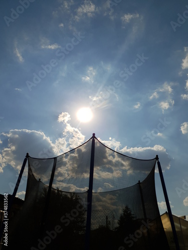 tent under the blue sky