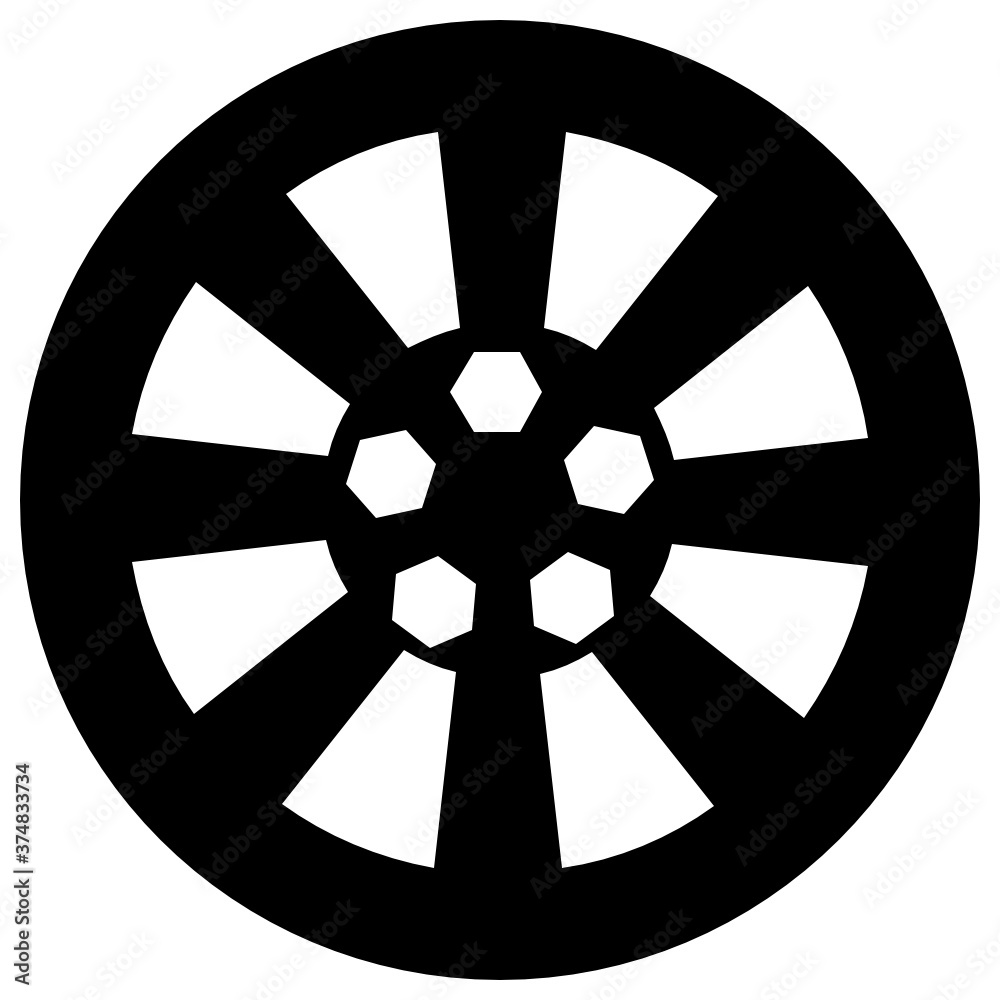 Obraz premium Alloy rim also known as steel rim, solid icon design 