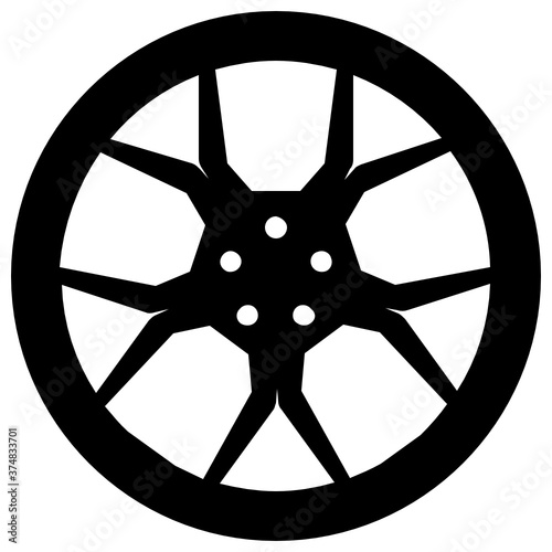 
Steel rim of a car also known as alloy rim
