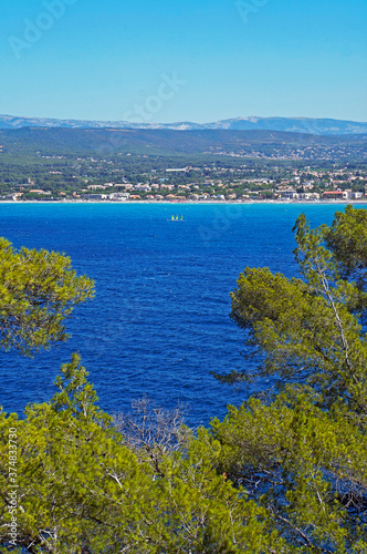 View of the city of Ciotat across the bay from the city of Saint