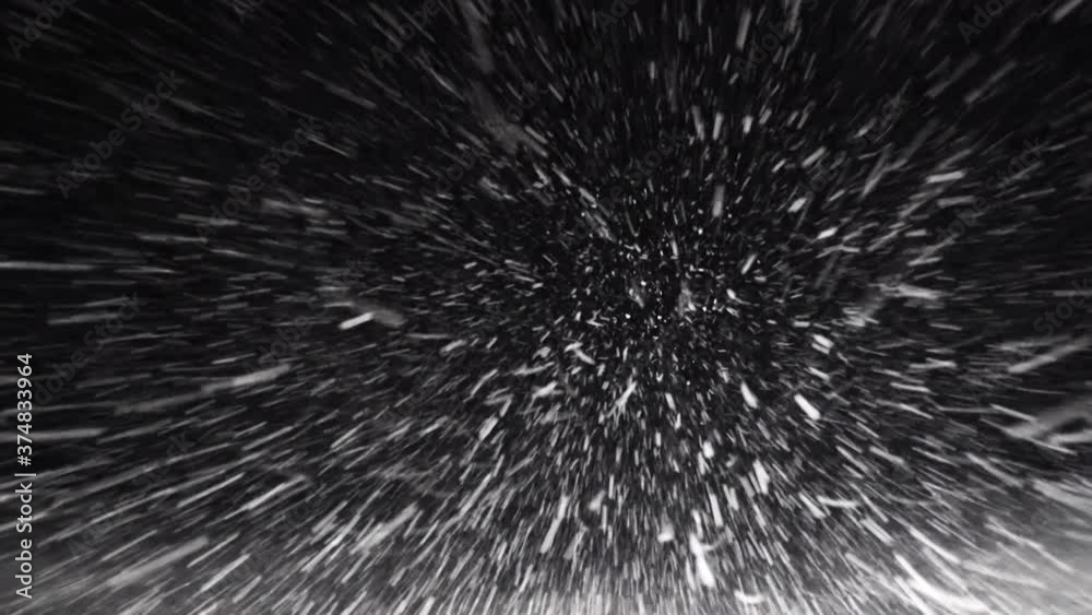 A Car Driving Down the Highway Through Snow and Blizzard Looking Through the Windshield Falling Snow Night Road Snowflakes Winter Storm A Car Driving Down the Highway Through Snow and Blizzard Looking Through the Windshield Falling Snow Night Road Snowflakes Winter Storm