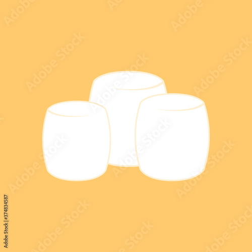 Marshmallow vector. wallpaper. free space for text. background.