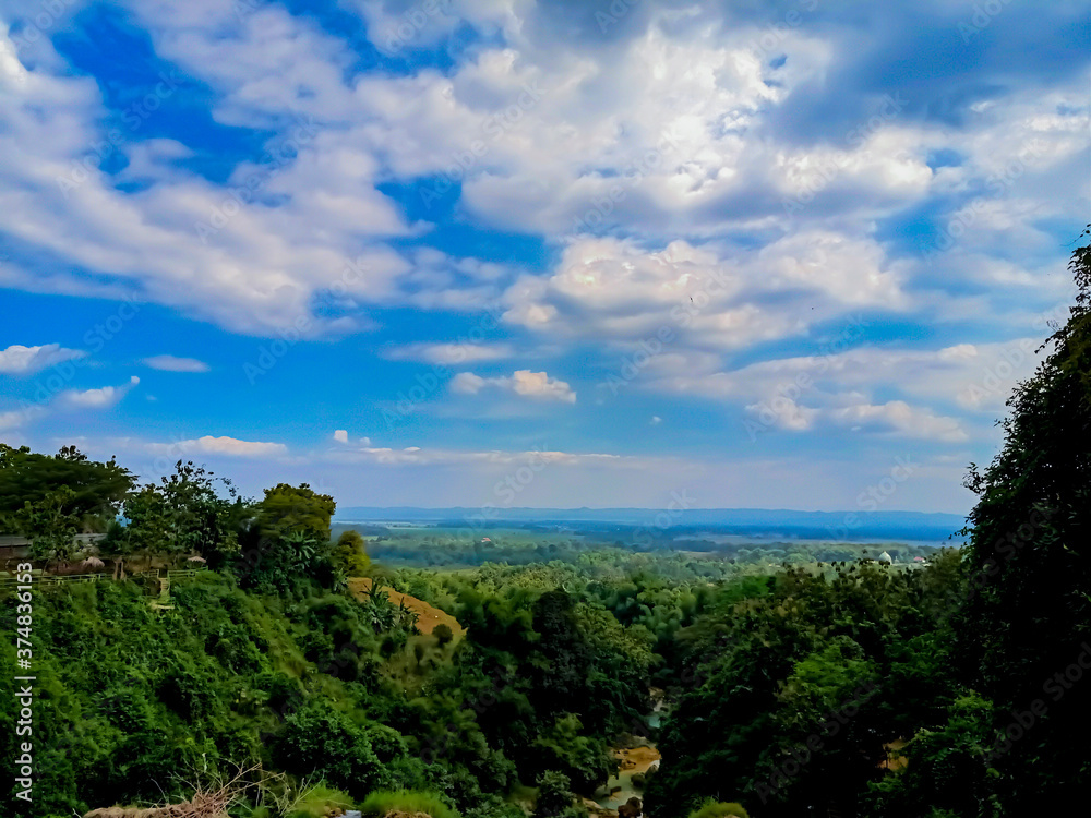 clouds over the forest