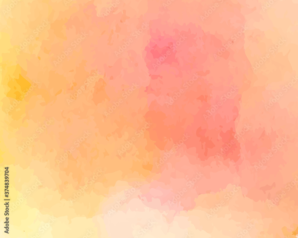 水彩の背景 空 にじみ ぼかし 絵の具 フレーム テクスチャ オレンジ 黄色 ピンク 赤 Stock Vector Adobe Stock