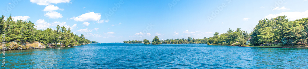 Small lonely island Thousand Islands Canada Ontario