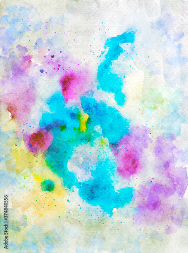 Abstract watercolor painting for background or wall art