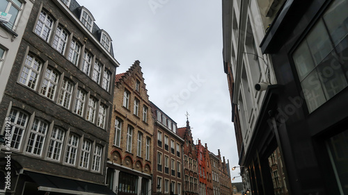 Architecture of the building in the city of Bruges  Belgium