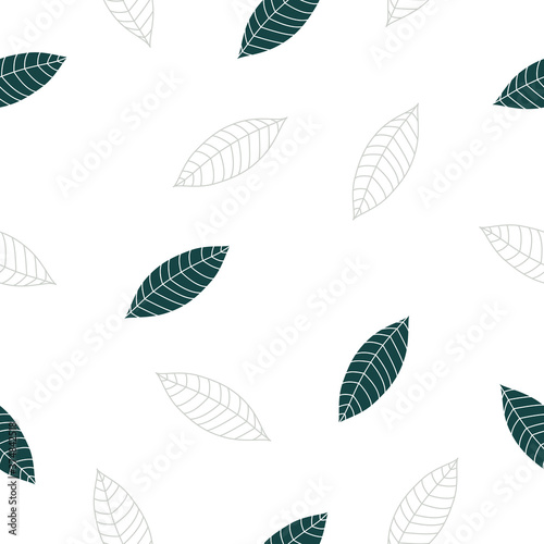 Vector autumn seamless pattern with leaves. Background and decorative and wallpaper, web and wrapping paper.