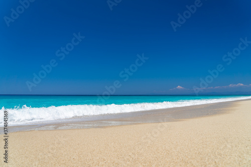 pefkoulia beach in lefkada greece