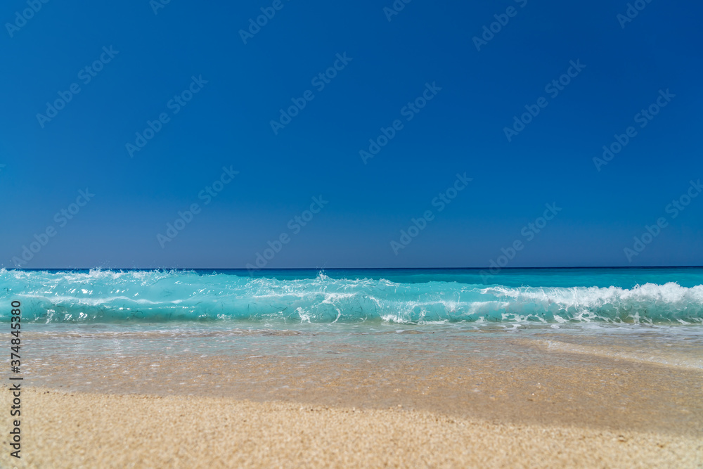 Fototapeta premium pefkoulia beach in lefkada greece