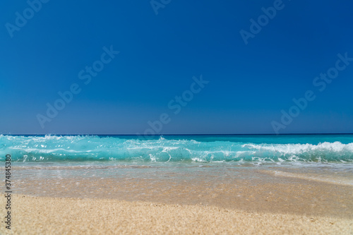 pefkoulia beach in lefkada greece