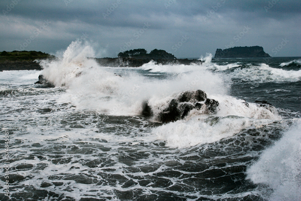 Sea with typhoon
