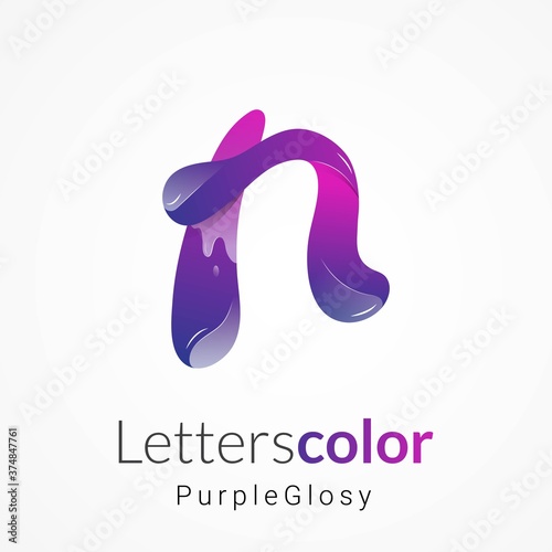 N logo template vector