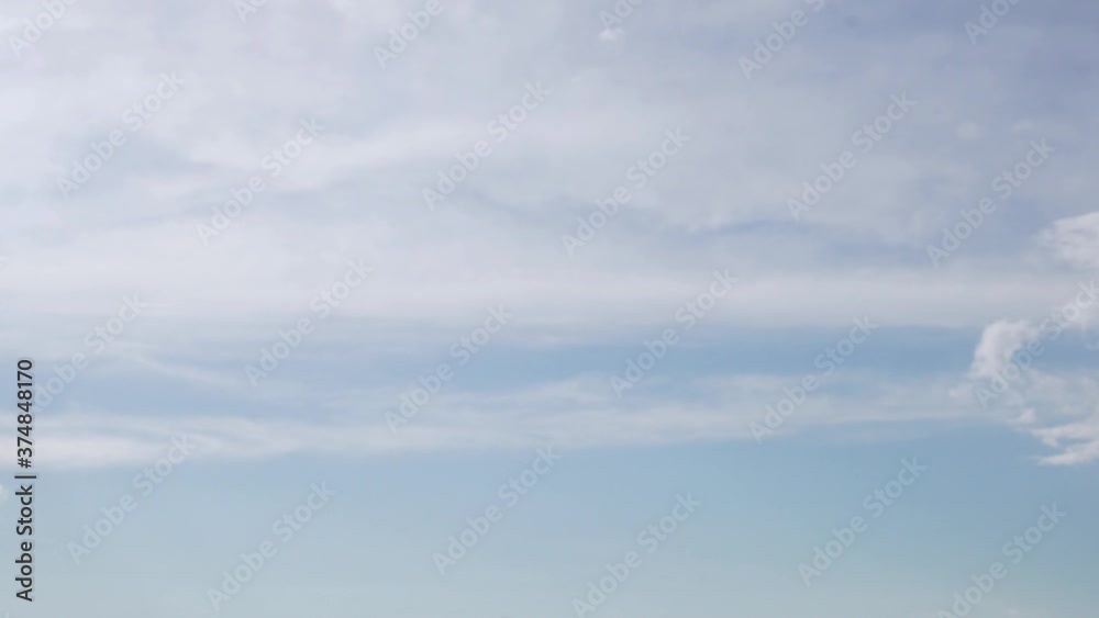 Time Lapse of Light Cirrus Clouds in a Clear Azure Paradise Light Blue Sky. Surprisingly Clear and Good Weather, Beautiful Clear Sky with Clouds like a Feather. Time Lapse of Light Cirrus Clouds in a Clear Azure Paradise Light Blue Sky. Surprisingly Clear and Good Weather, Beautiful Clear Sky with Clouds like a Feather.