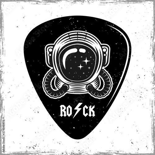 Guitar mediator with astronaut vector design