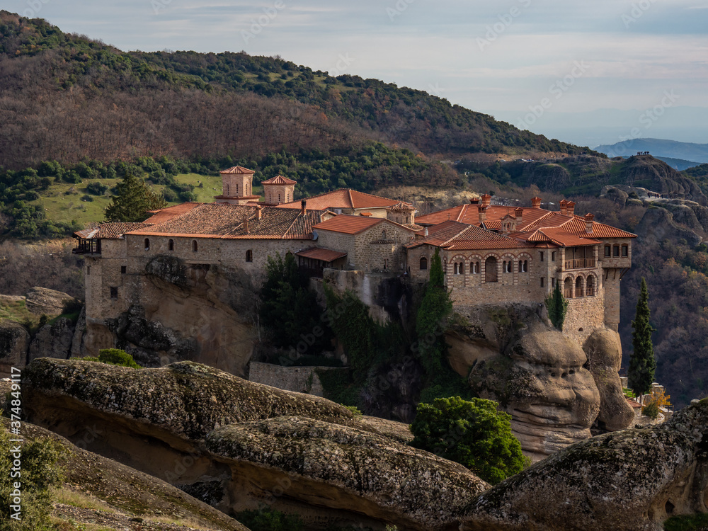 Greece. Meteora  incredible sandstone rock formations.