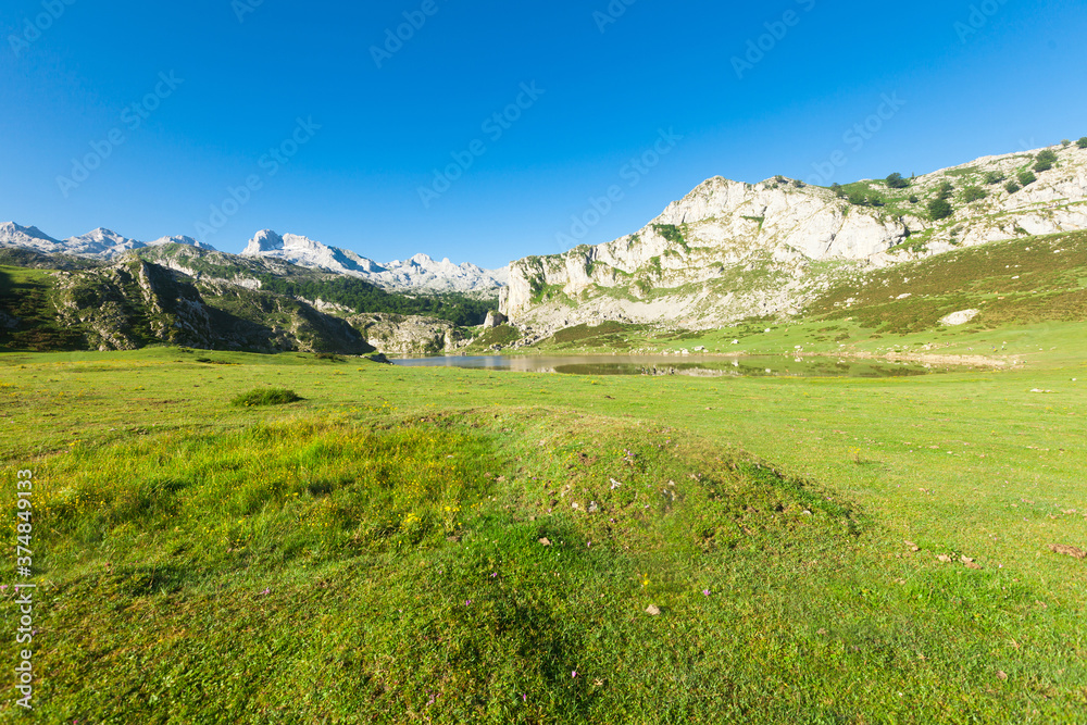 landscape views of national park peaks of europe