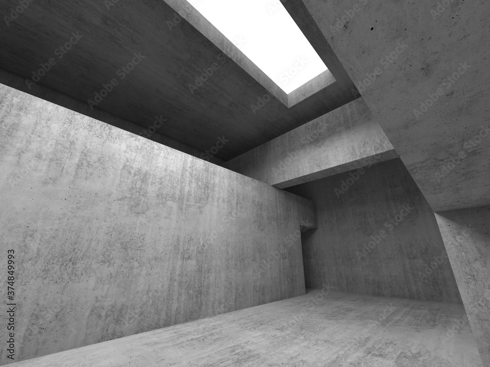 Abstract empty dark interior background, 3d render