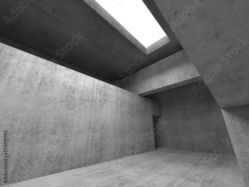 Abstract empty dark interior background, 3d render