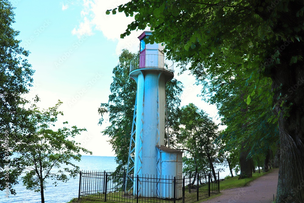 
Lighthouse on the shores of the Gulf of Finland, Baltic Sea